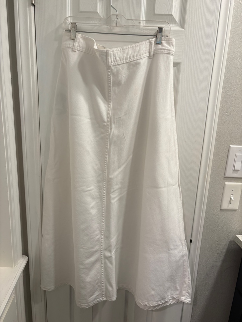Zara White Flared Midi Skirt - Picture 2 of 7